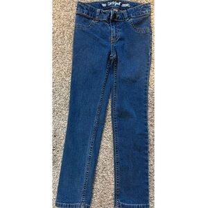 Cat & Jack Girls' Dark Blue Straight Super Stretch Jeans. Size 7.